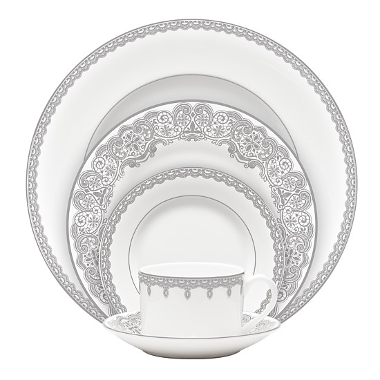 Waterford Lismore Lace Platinum 60Pc China Set