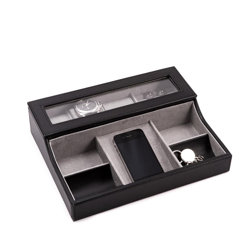 Bey Berk Black Leather Men’s Valet/Watch Case
