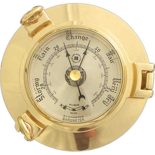 Maximum Predictor Barometer With Silver Dial & Brass Case