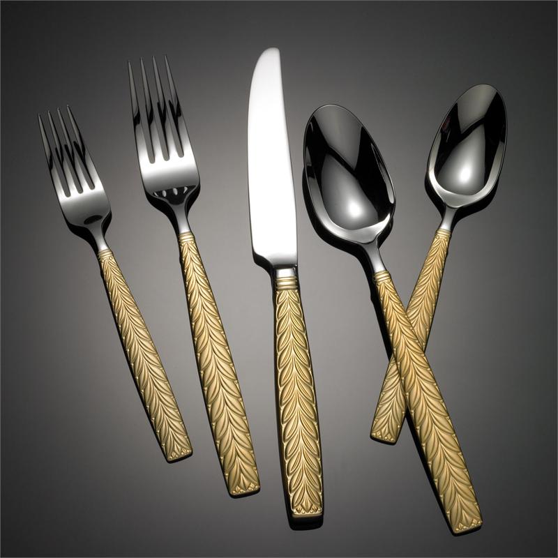Yamazaki Feather Gold 40Pc Flatware Set